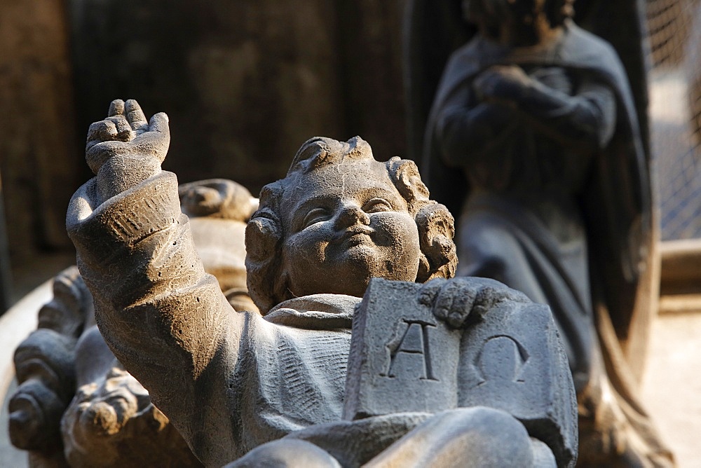 Jesus statue, Notre Dame de la Treille Cathedral, Lille, Nord, France, Europe