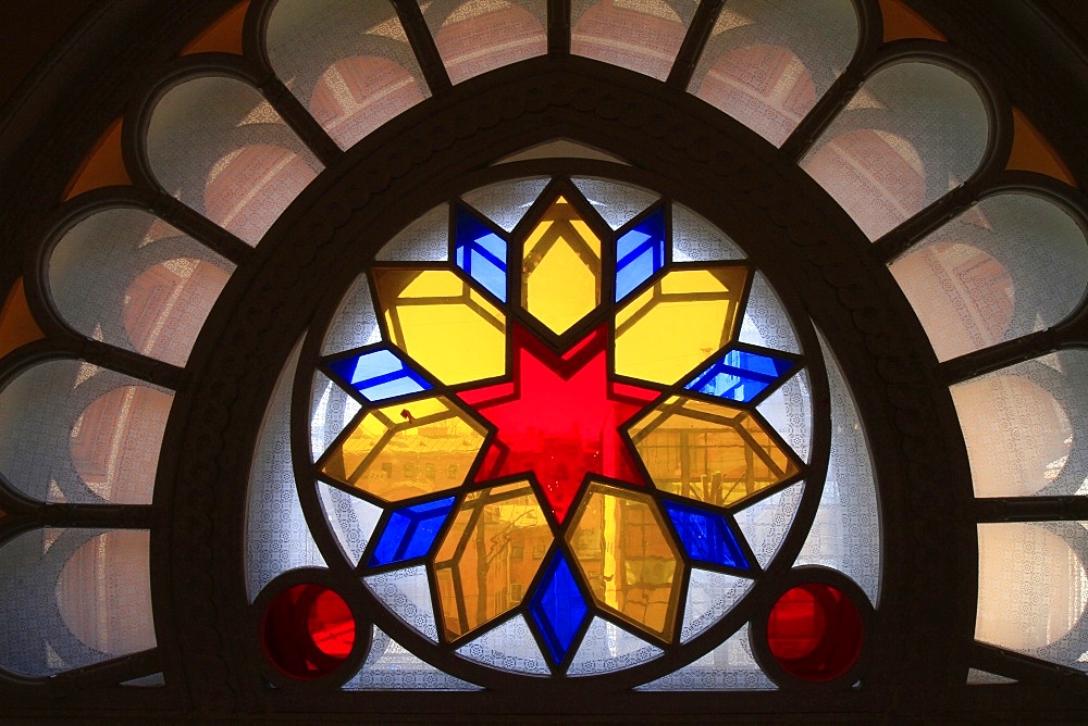 Stained glass windows, Edmond J Safra Grand Choral Synagogue, St. Petersburg, Russia, Europe