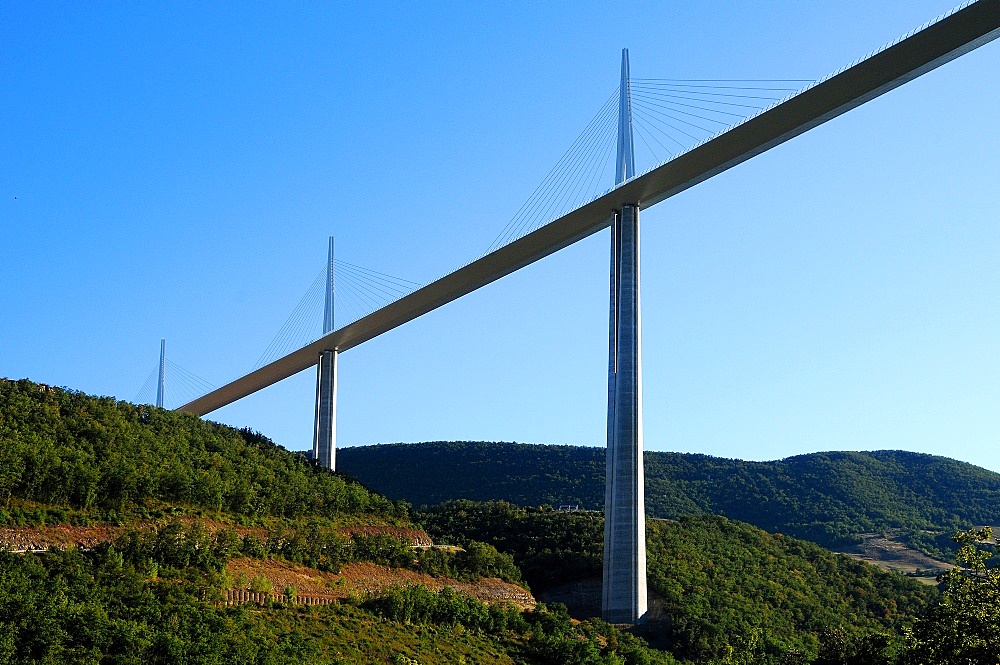 Millau Viaduct in southern France, Aveyron, France, Europe