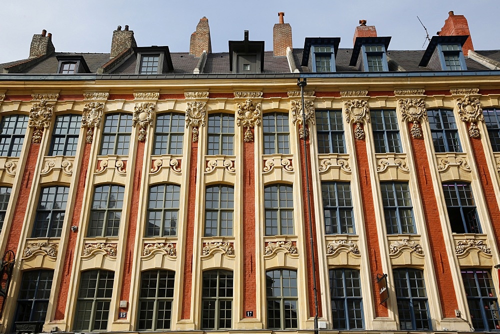 Building on the Grand Place, Lille, Nord, France, Europe