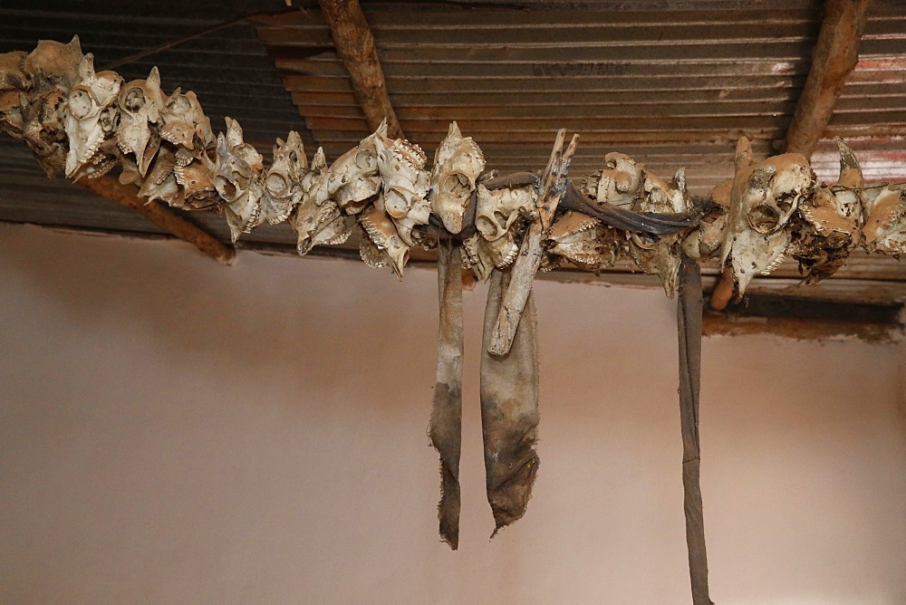 Voodoo temple, Hadagon, Zou, Benin, West Africa, Africa