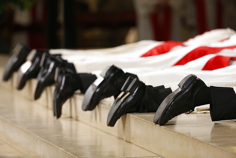 Priest ordinations in Notre-Dame de Paris Cathedral, Paris, France, Europe