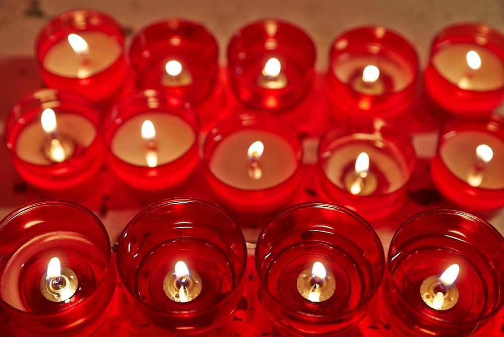 Catholic church candles, Antony, Hauts-de-Seine, France, Europe