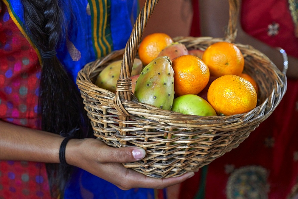 Offerings at Tamil Catholic celebration in Antony, France, Europe