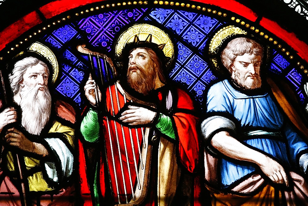 Abraham, David and Joseph, Sainte-Clotilde church, Paris, France, Europe