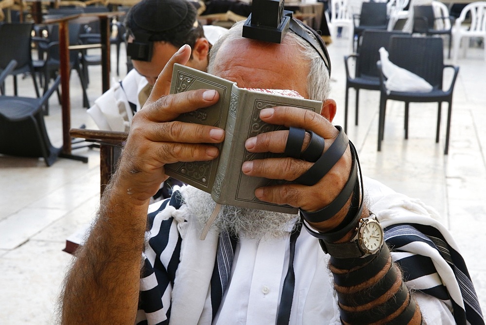 Faithful at the Western Wall, Jerusalem, Israel, Middle East