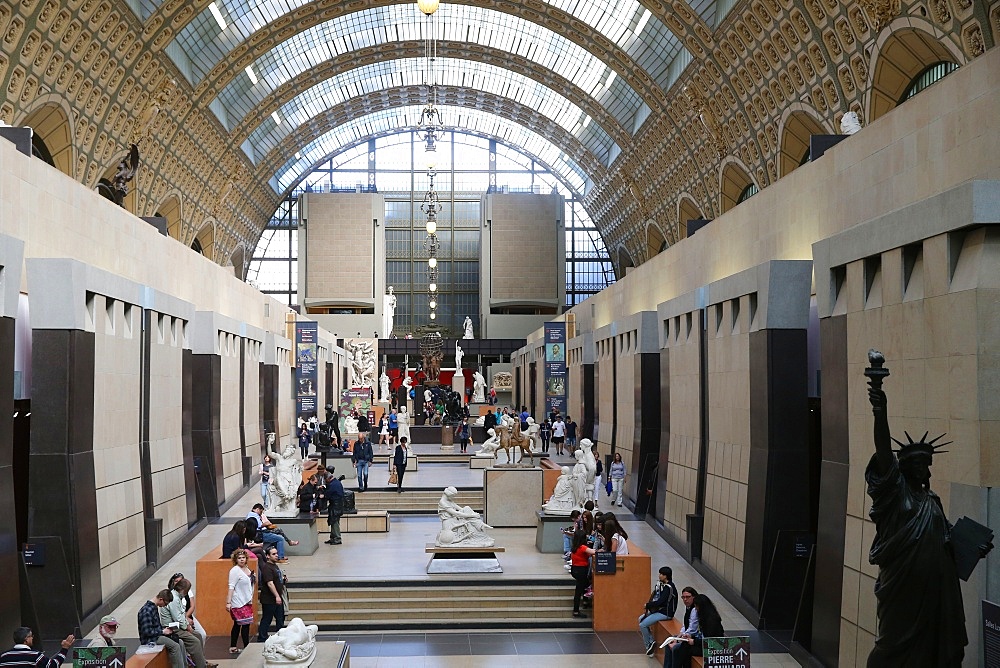 Great Hall of the Musee D'Orsay Art Gallery and Museum, Paris, France, Europe