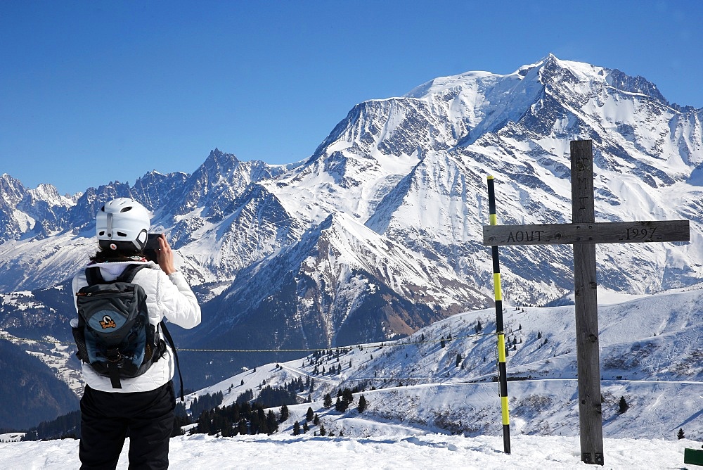 Mont Blanc in Saint-Gervais les Bains, Haute-Savoie, French Alps, France, Europe