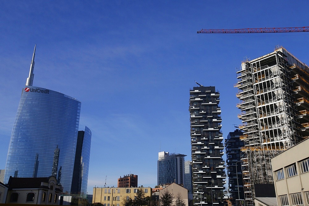 Buildings near Porta Nuova, Milan, Lombardy, Italy, Europe