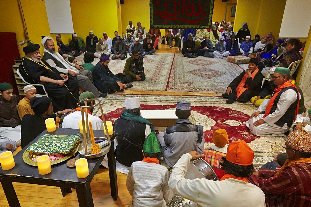 Sufi Muslims gathering in Paris, France, Europe