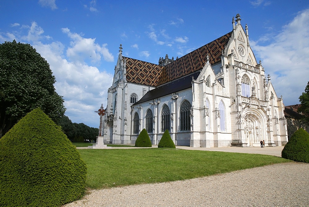 The Royal Monastery of Brou, the church is a masterpiece of the Flamboyant Gothic style, Bourge-en-Bresse, Ain, France, Europe