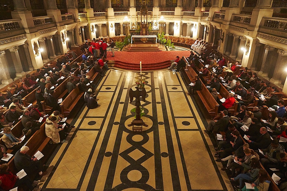 Vigil at Saint Sulpice's Catholic Seminary, Issy-les-Moulineaux, Hauts-de-Seine, France, Europe