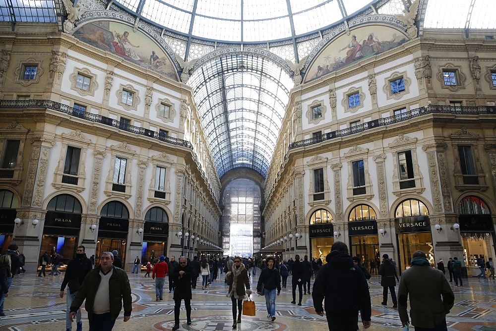 Vittorio Emanuele II Gallery, Milan, Lombardy, Italy, Europe