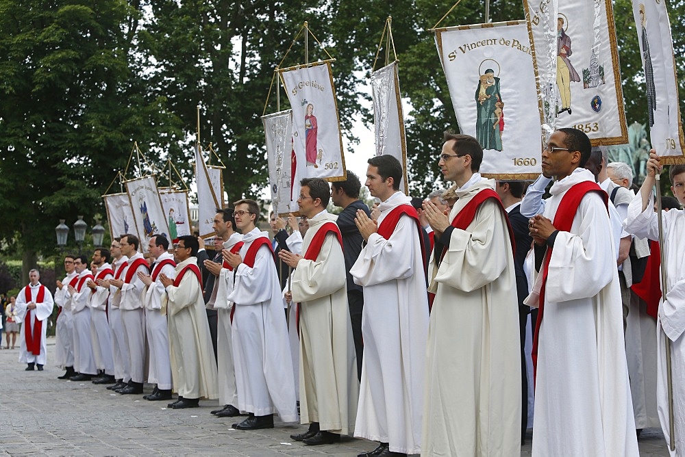 Priest ordinations at Notre-Dame de Paris cathedral, Paris, France, Europe