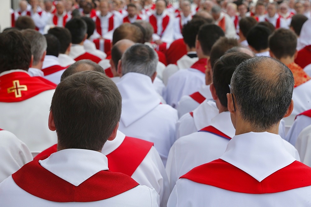 Priest ordinations at Notre-Dame de Paris Cathedral, Paris, France, Europe