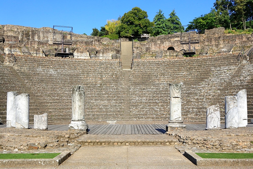 Ancient Theatre of Fourviere, Lyon, Rhone Valley, France, Europe