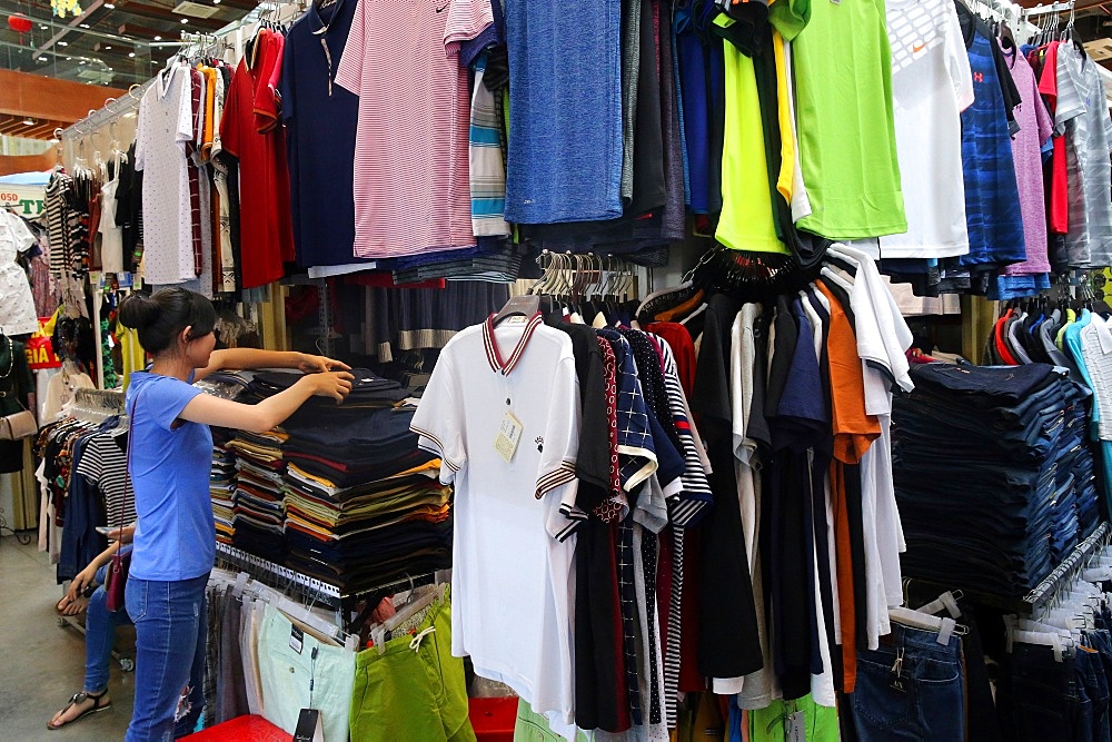 Hangers with clothes, Clothing Market, Ho Chi Minh City, Vietnam, Indochina, Southeast Asia, Asia