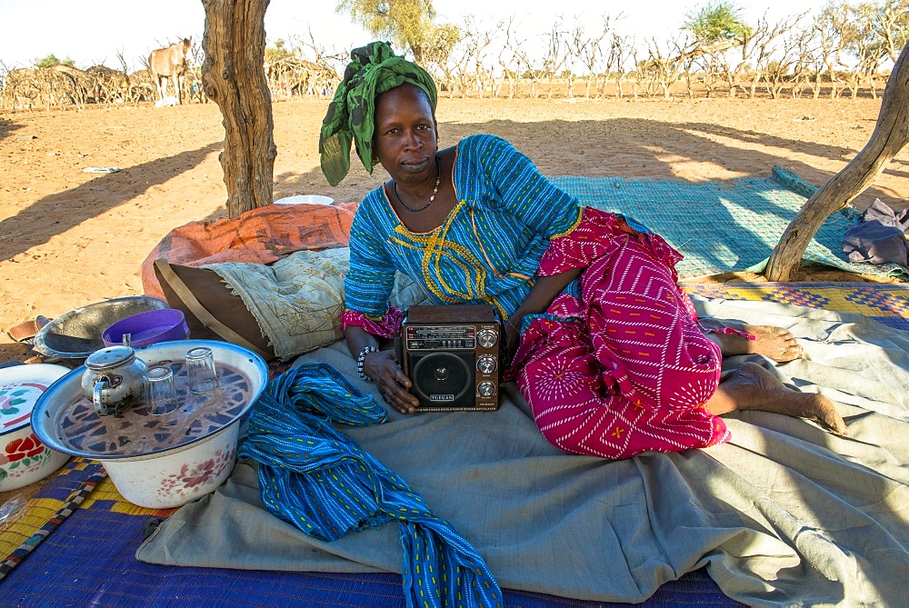 Peul village woman, Senegal, West Africa, Africa