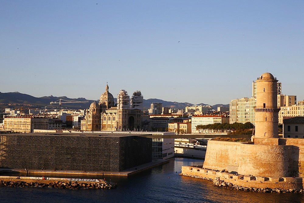 MUCEM and Fort St Jean, Marseille, Bouches du Rhone, Provence-Alpes-Cote d'Azur, France, Europe