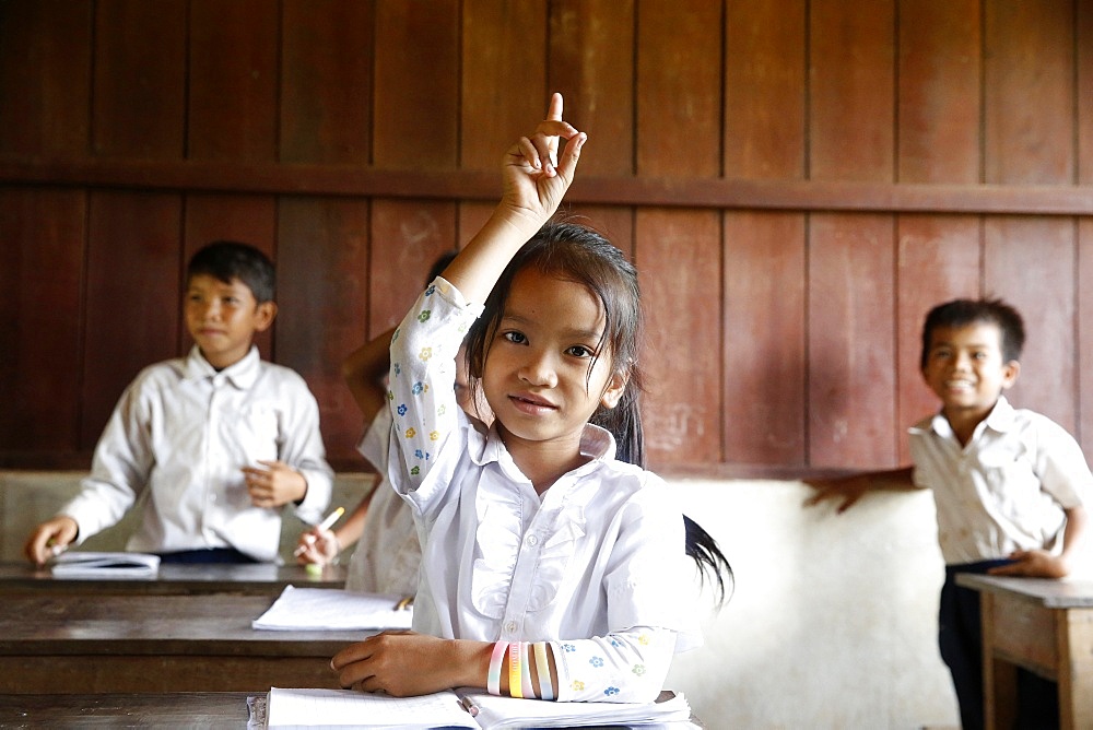 Arrupe Karuna Krom outreach program run by the Catholic Church (Jesuits), a rural school, Battambang, Cambodia, Indochina, Southeast Asia, Asia