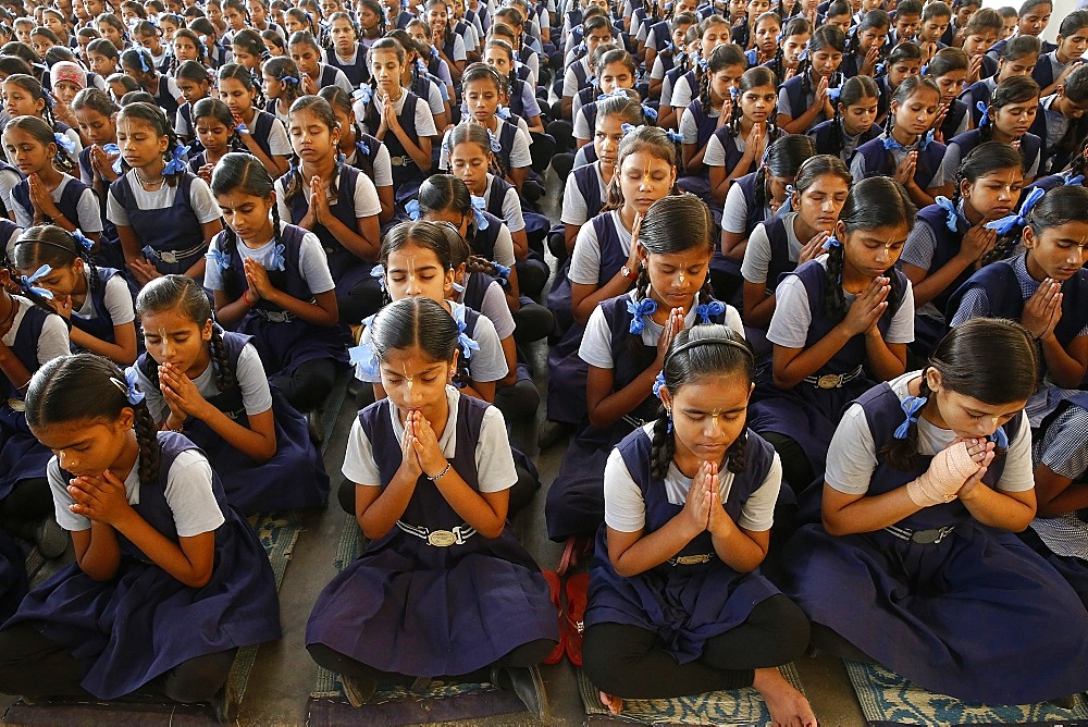 Sandipani Muni School for needy girls run by Food for Life, Vrindavan, Uttar Pradesh, India, Asia