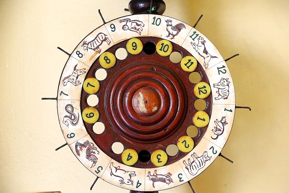 Wheel of Fortune, Sakyamuni Buddha Gaya temple, Singapore, Southeast Asia, Asia