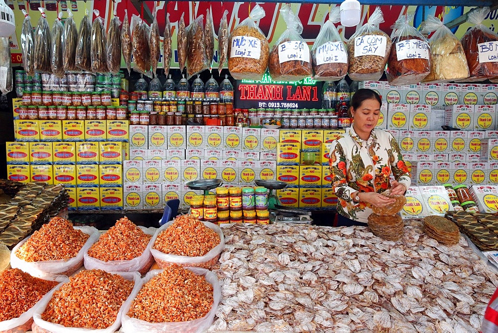 Vung Tau fish market, dried fish for sale, Vung Tau, Vietnam, Indochina, Southeast Asia, Asia