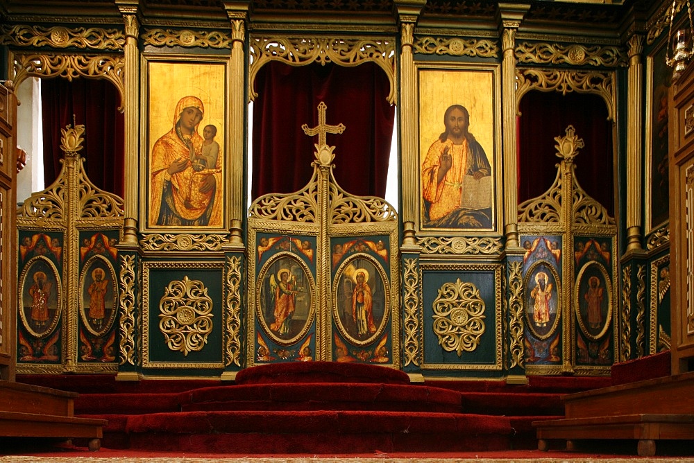 St. Anthony Coptic church iconostasis, Jerusalem, Israel, Middle East