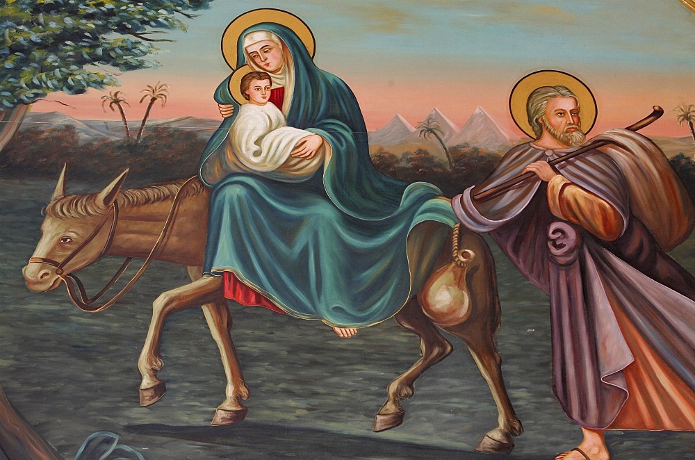 The flight into Egypt, St. Anthony Coptic church, Jerusalem, Israel, Middle East