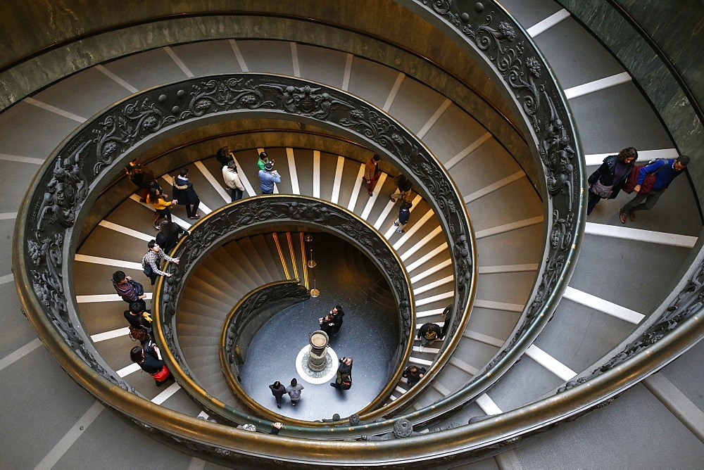 Spiral staircase, Vatican Museum, Rome, Lazio, Italy, Europe