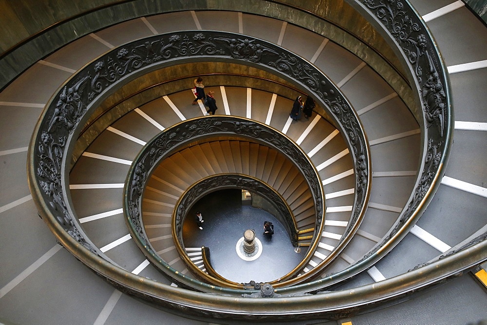 Spiral staircase, Vatican Museums, Vatican, Rome, Lazio, Italy, Europe