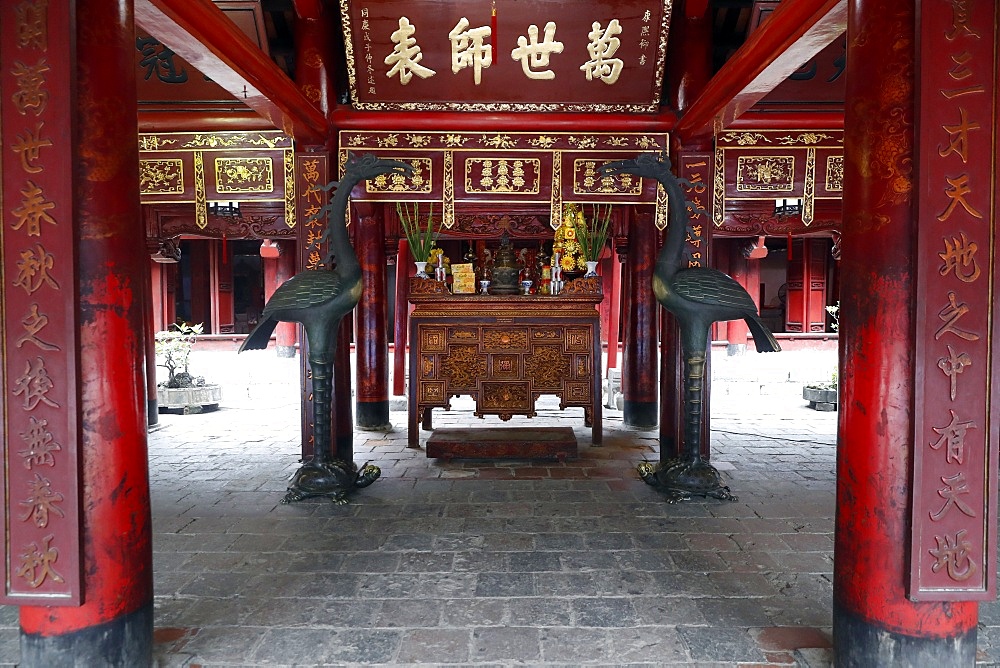 The Temple of Literature, a Confucian temple formerly a center of learning in Hanoi, Vietnam, Indochina, Southeast Asia, Asia