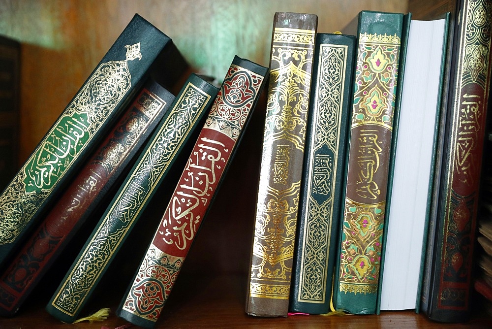 Holy Quran books, Masjid Al Rahim Mosque, Ho Chi Minh City, Vietnam, Indochina, Southeast Asia, Asia