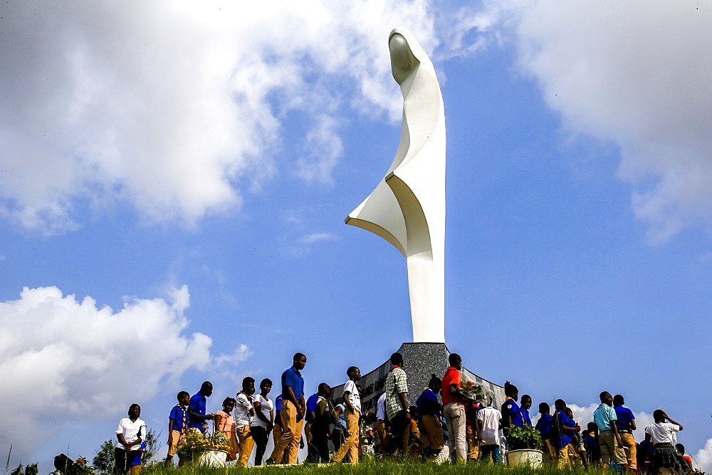 Pilgrims at Our Lady of Africa Catholic Sanctuary, Abidjan, Ivory Coast, West Africa, Africa