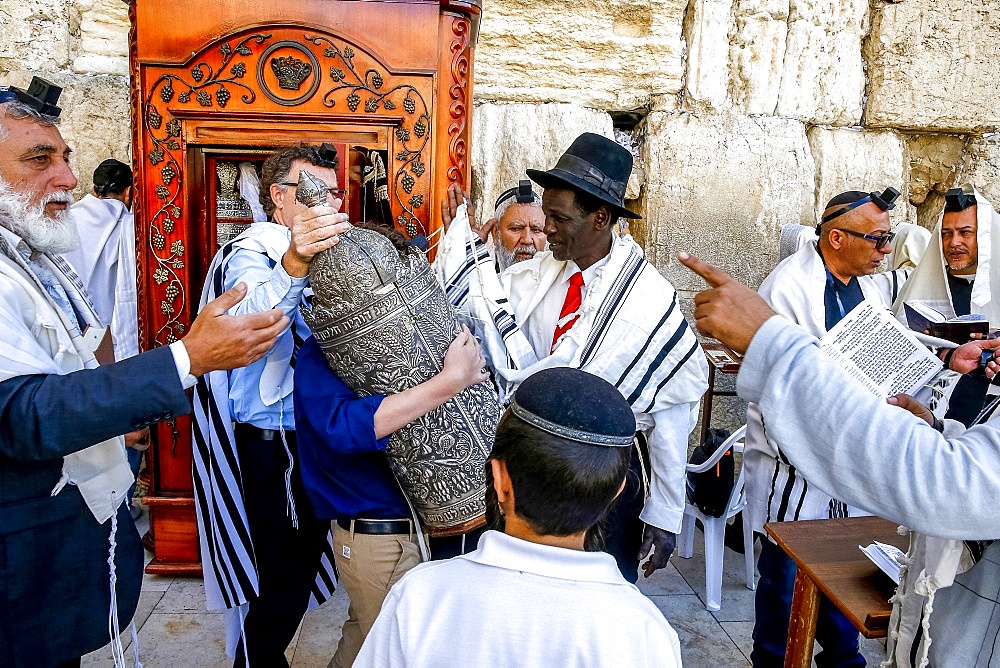 Bar Mitzvah at the Western Wall, Jerusalem, Israel, Middle East