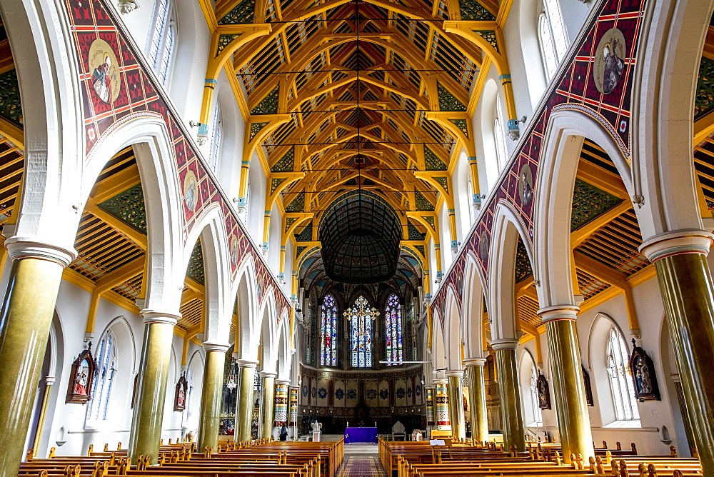 Nave, St. Peter's Catholic Cathedral, Belfast, Ulster, Northern Ireland, United Kingdom, Europe