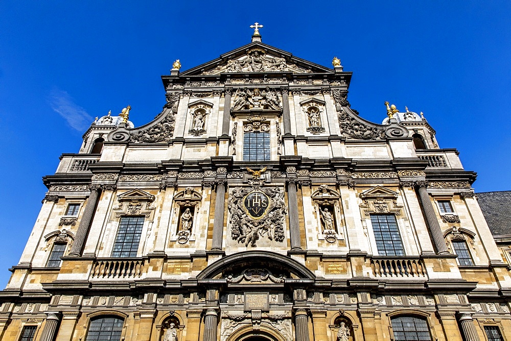 Facade of St. Carolus Borromeus Catholic Church, Antwerp, Belgium, Europe