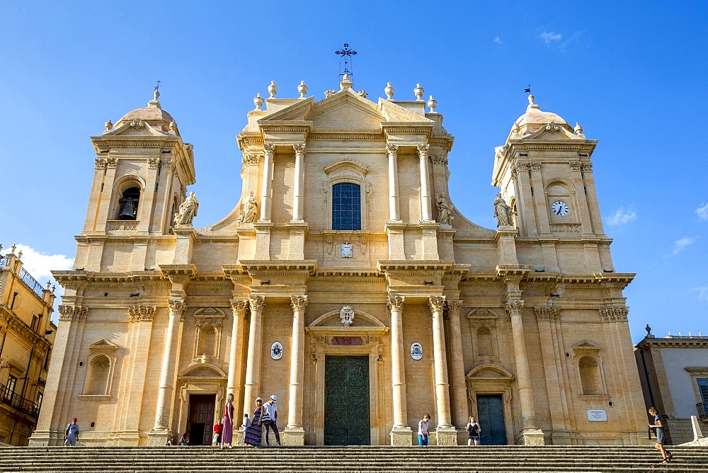 San Nicolo (Nicolas) Basilica-Cathedral, Noto, UNESCO World Heritage Site, Sicily, Italy, Europe