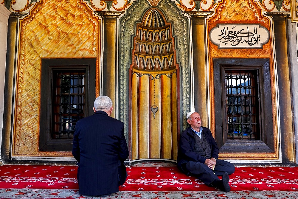 Macedonian Muslims, Pasha mosque, the painted mosque of Tetovo, Republic of Macedonia, Europe