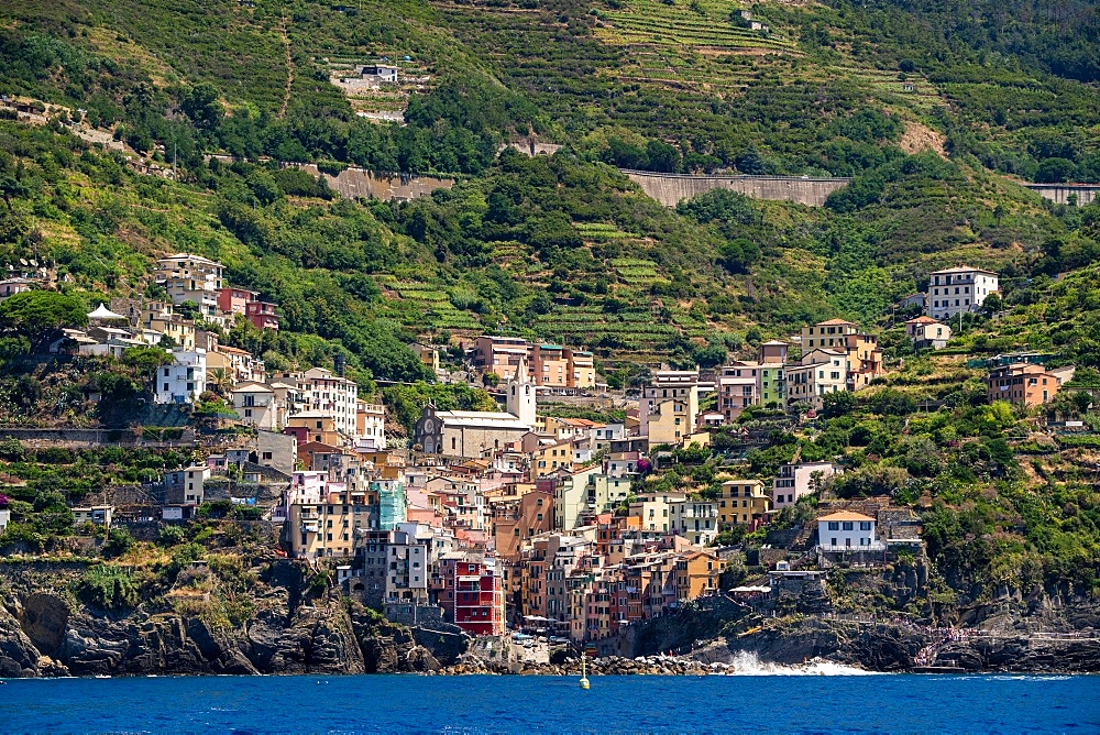 Riomaggiore village, Cinque Terre, UNESCO World Heritage Site, Liguria, Italy, Europe