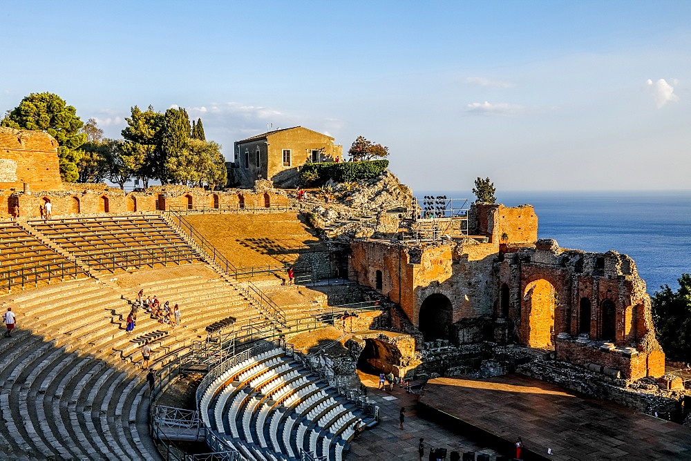 Taormina Greek theater, Taormina, Sicily, Italy, Mediterranean, Europe