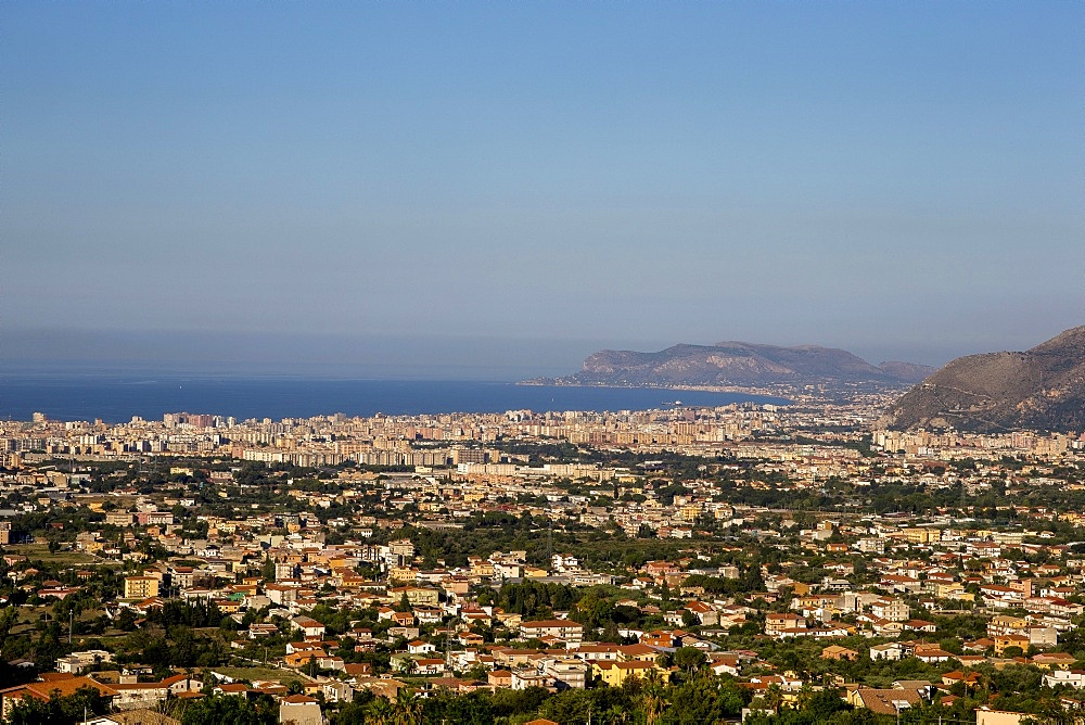 Palermo city seen from Monreale, Sicily, Italy, Mediterranean, Europe