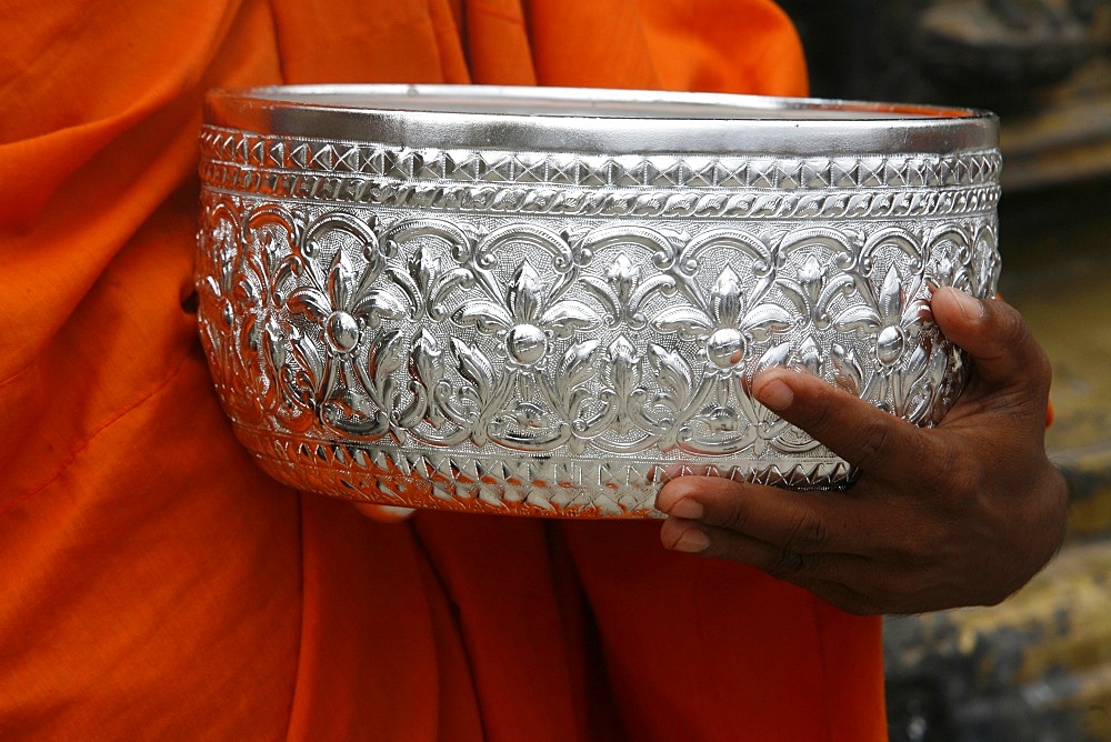 Alms bowl, Kathmandu, Nepal, Asia