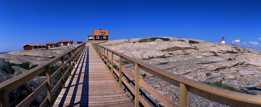 Hostel on Hallo, a treeless granite island and nature reserve, off Smogen, Bohuslan, west coast, Sweden, Scandinavia, Europe