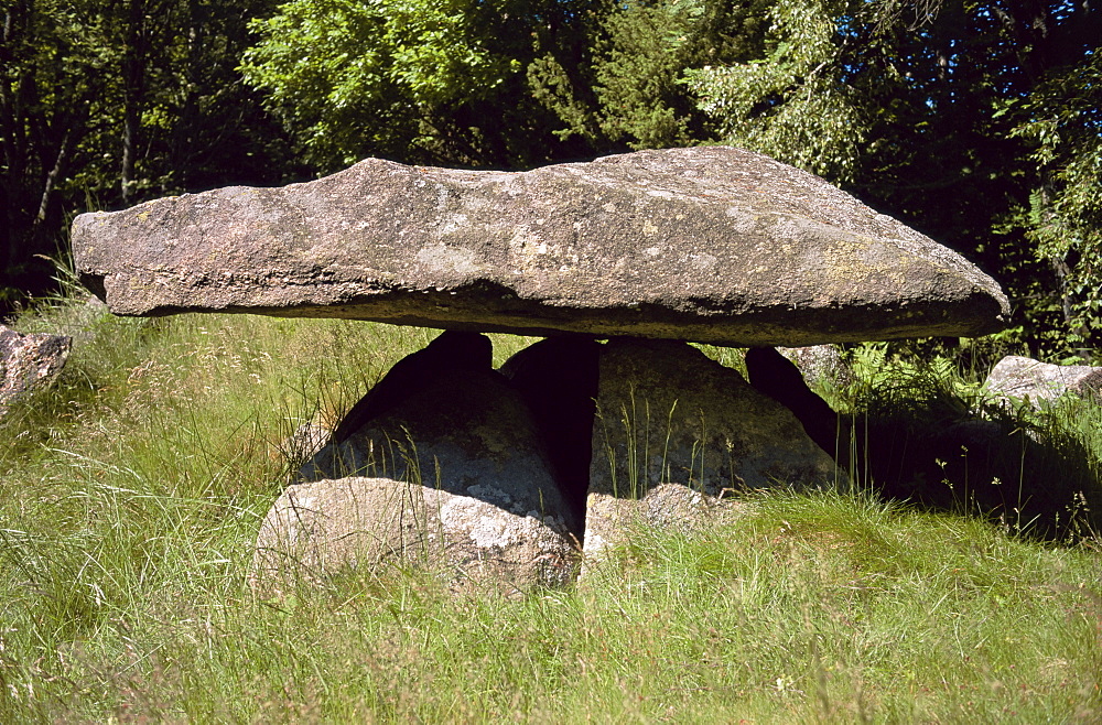 Five thousand year old dolmen in Tanum Kommune, Langdosen, Bohuslan, Sweden, Scandinavia, Europe