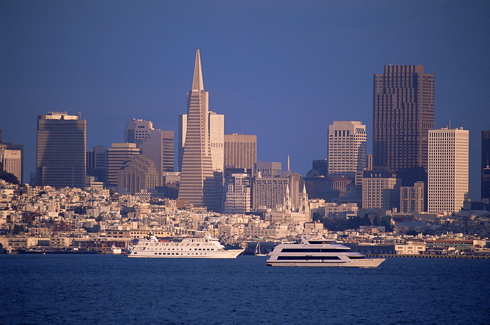 City skyline from the Bay, San Francisco, California, United States of America, North America