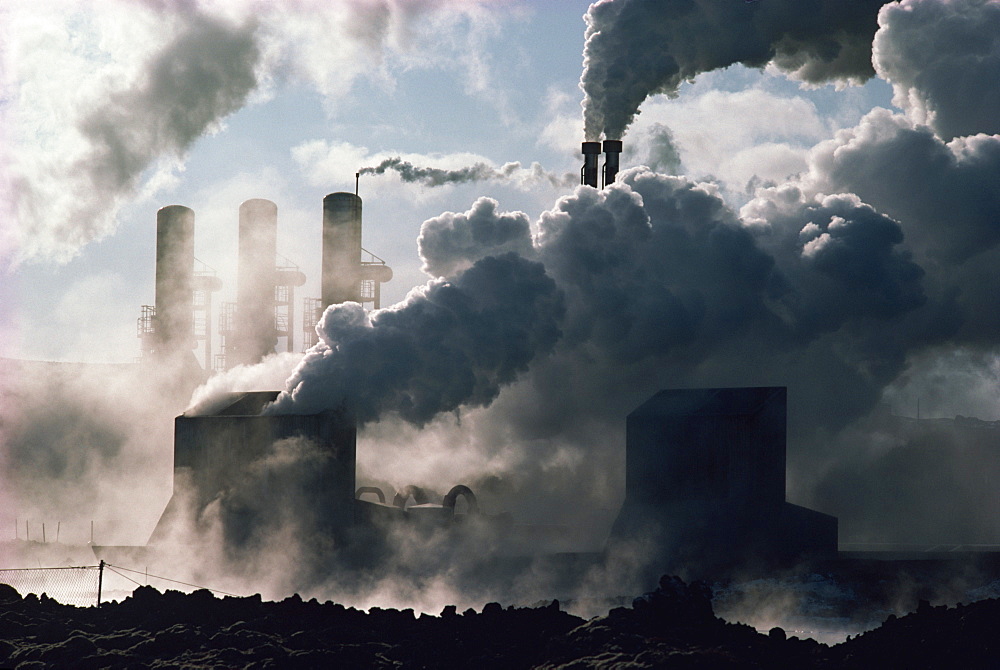 Geothermal power plant at Svartsengi, Iceland, Polar Regions