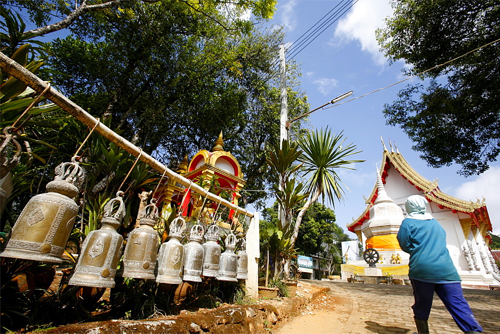 The entrance to the temple of Doi Tung, in the Golden Triangle, Thailand, Southeast Asia, Asia