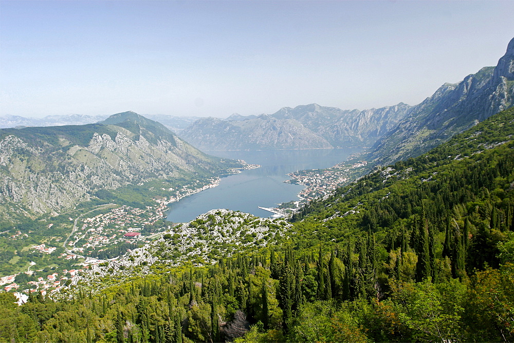 View over the town of Herceg Novi, in the Kotor Gulf, Montenegro, Europe