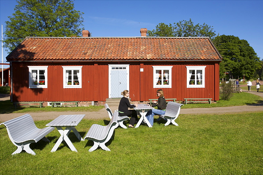 A typical wooden house on the main island of Aland archipelago, Finland, Scandinavia, Europe